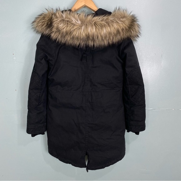 Aritzia Community Paradigm Black Waterproof Goose‎ Down Parka Black Hooded Sz XS - Picture 5 of 8